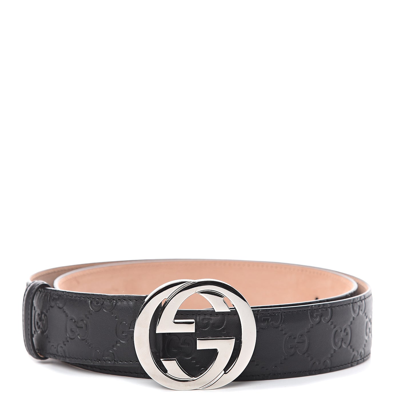 Guccissima Signature Interlocking G 40mm Belt 100 40 Black