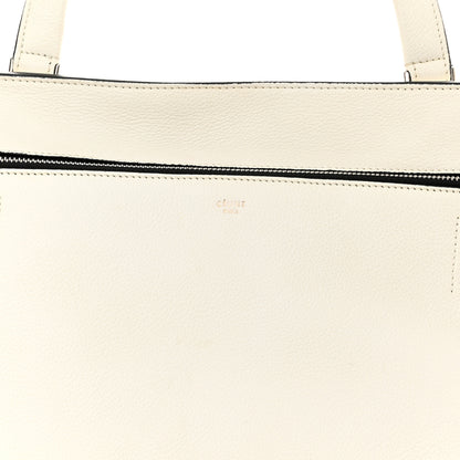 Celine Grained Calfskin Medium Edge Shoulder Bag White 7 of 13
