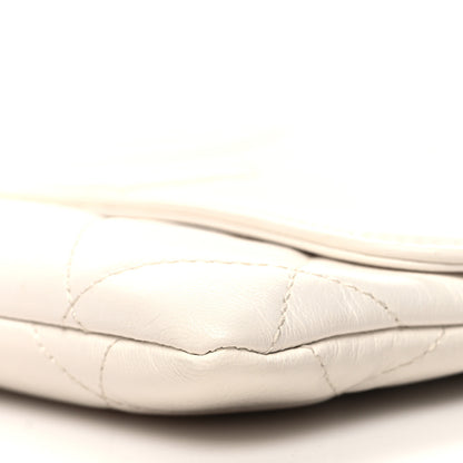 Chanel Goatskin Quilted Timeless CC Clutch White 10 of 13