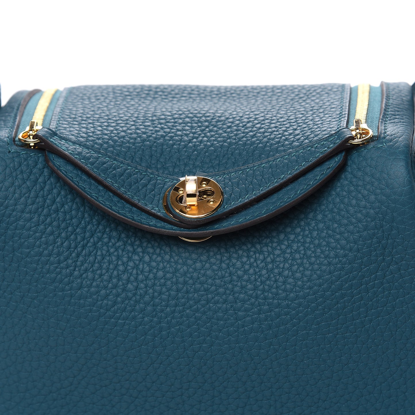 Taurillon Clemence Mini Lindy 20 Vert Bosphore