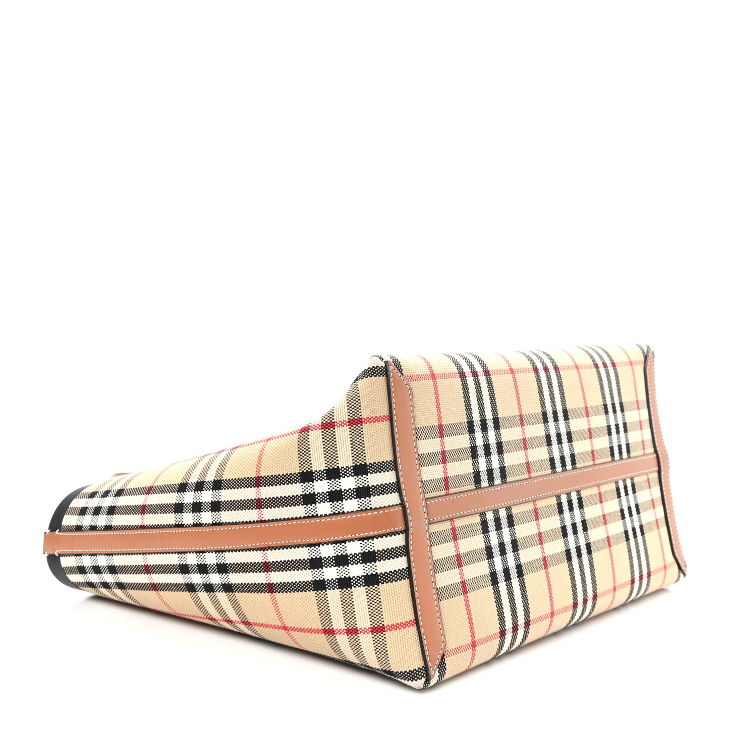 Cotton Vintage Check Medium London Tote Bag Briar Brown Black