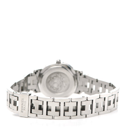 Hermes Stainless Steel 24mm Clipper Quartz Watch Pink 6 of 8