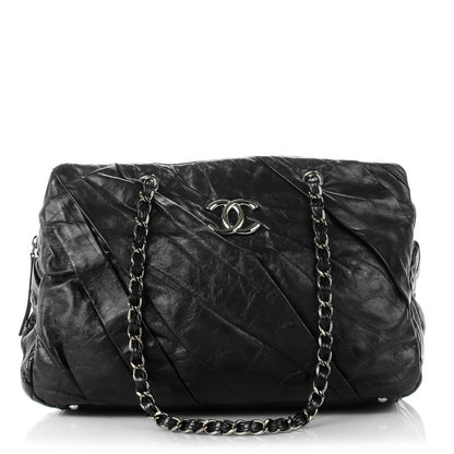 Chanel Glazed Calfskin Twisted Large Tote Black 1 of 7