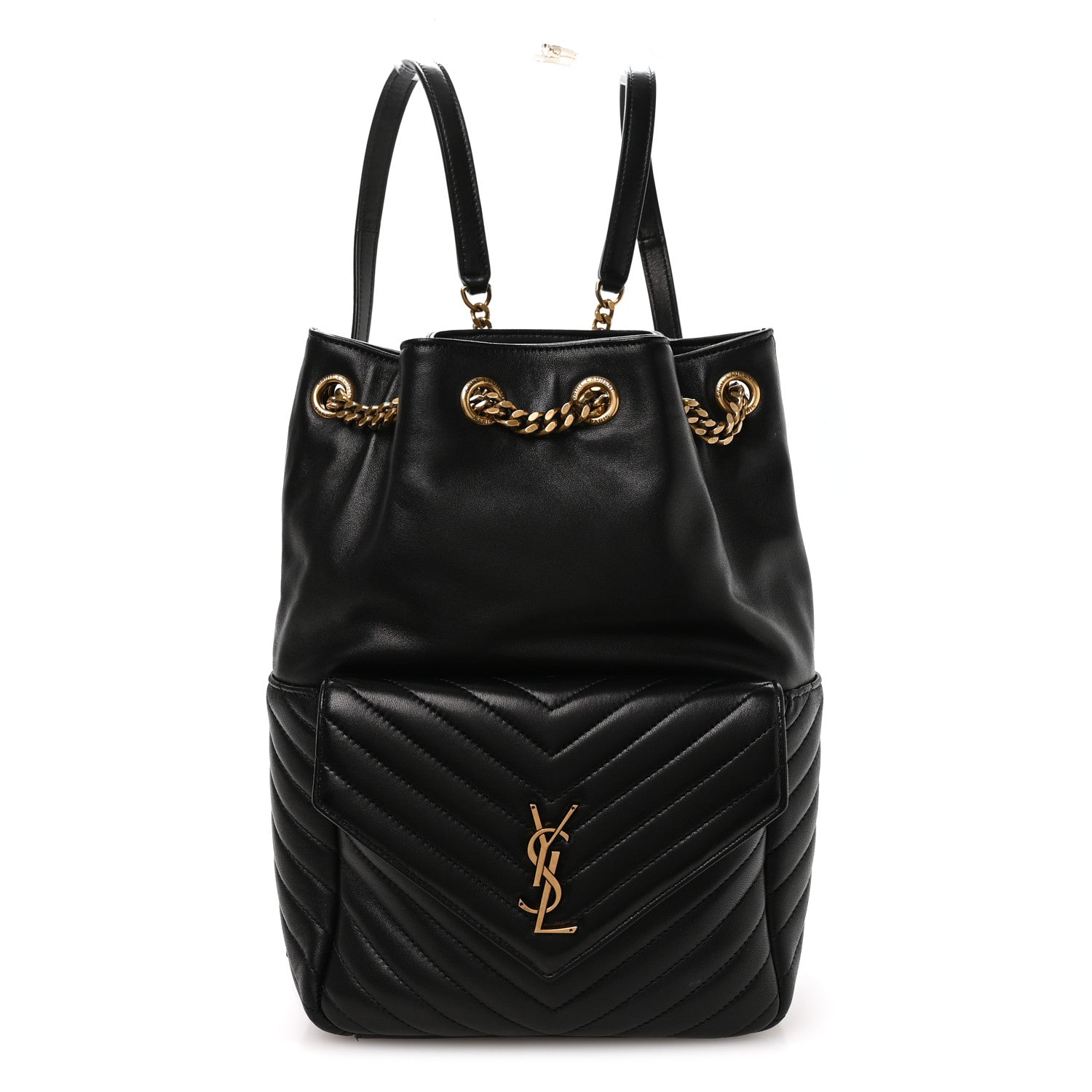 Saint Laurent Lambskin Matelasse Monogram Joe Backpack Black 1 of 10