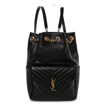 Saint Laurent Lambskin Matelasse Monogram Joe Backpack Black 1 of 10
