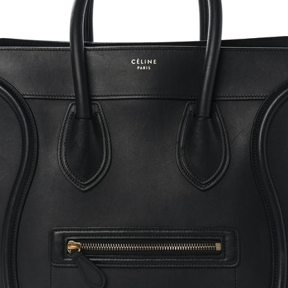 Celine Smooth Calfskin Mini Luggage Black 7 of 9