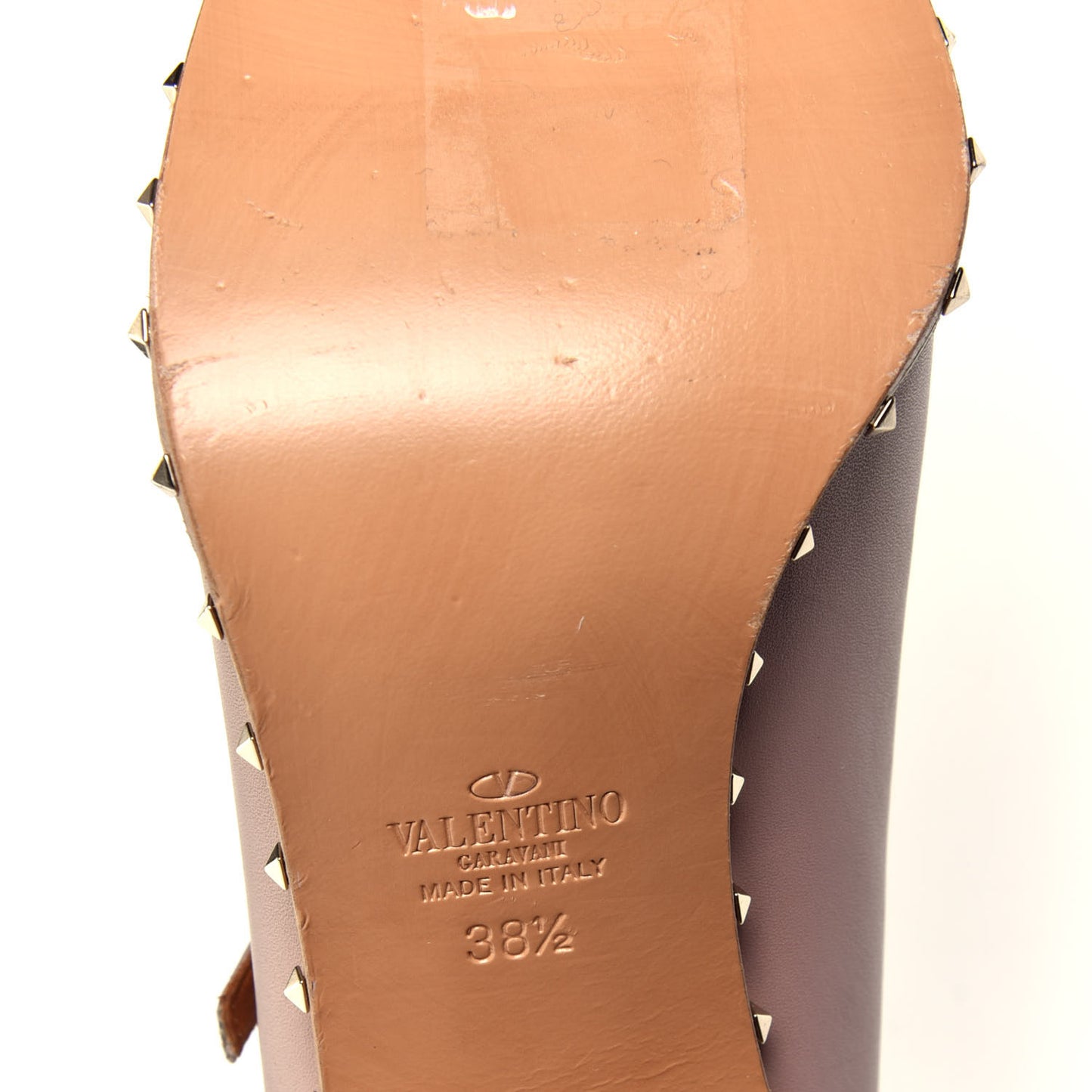 Calfskin Soul Rockstud Mary Jane 110mm Pumps 38.5 Poudre