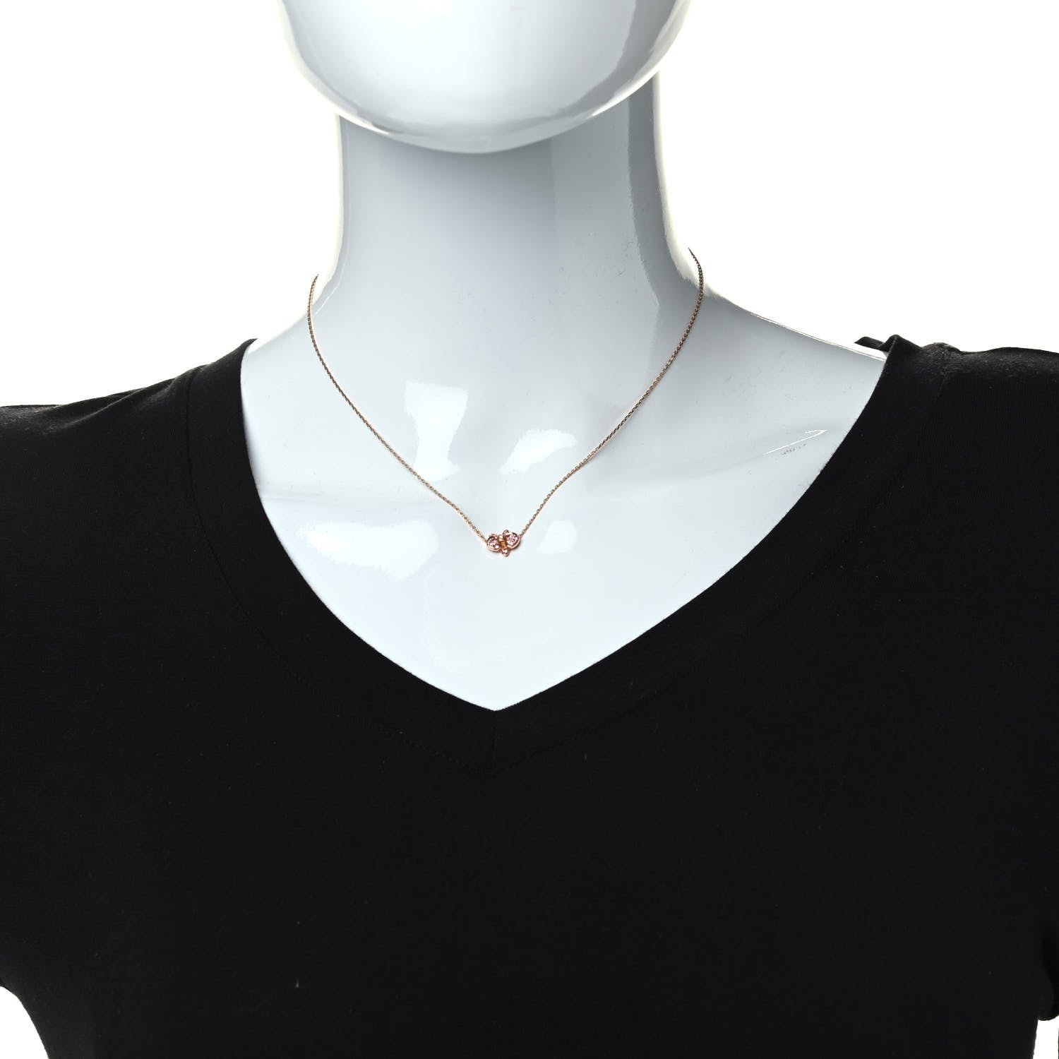 Cartier 18K Pink Gold Pink Sapphire Diamond Caresse D'Orchidees Par Cartier Necklace 2 of 6