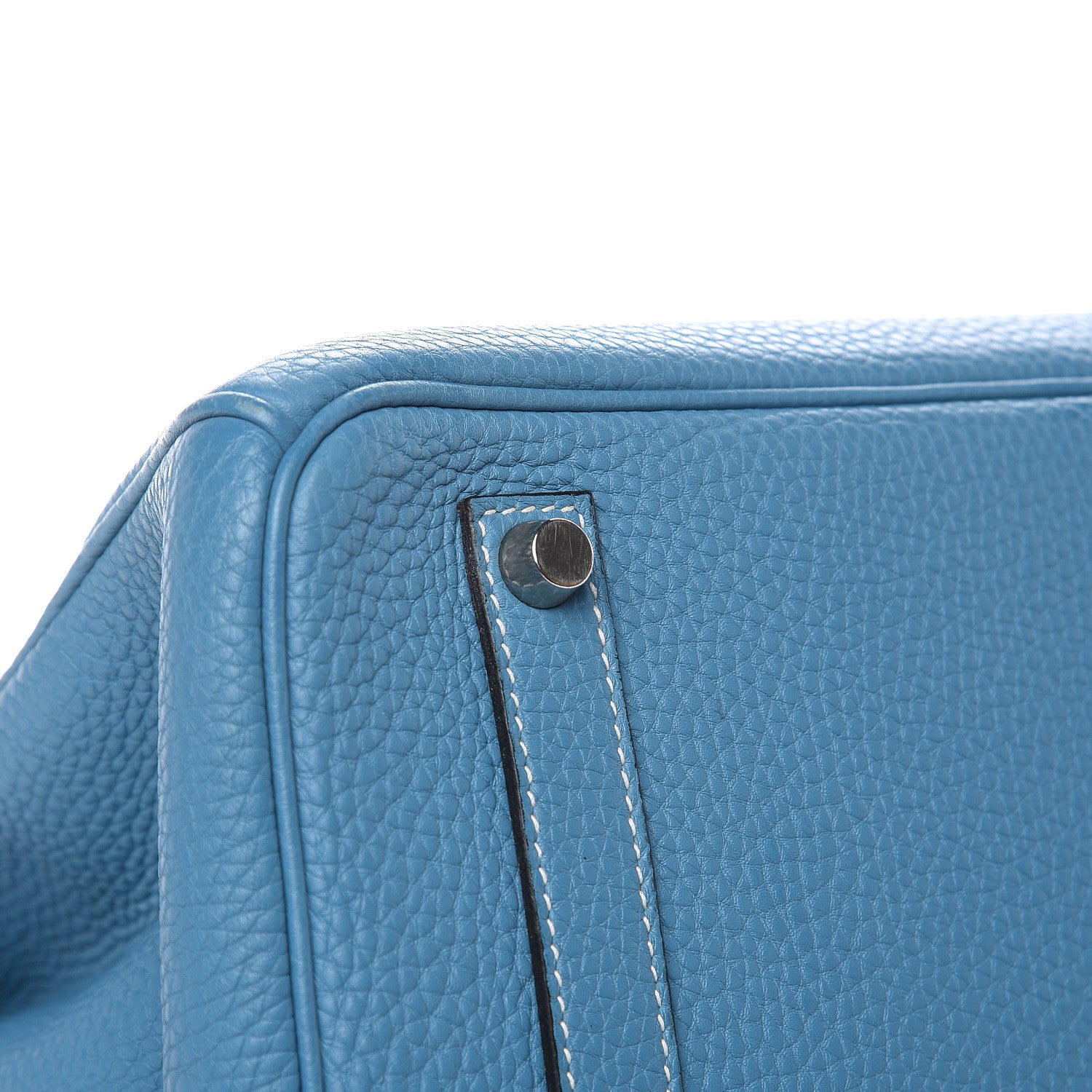 Hermes Taurillon Clemence Birkin 35 Blue Jean 27 of 29