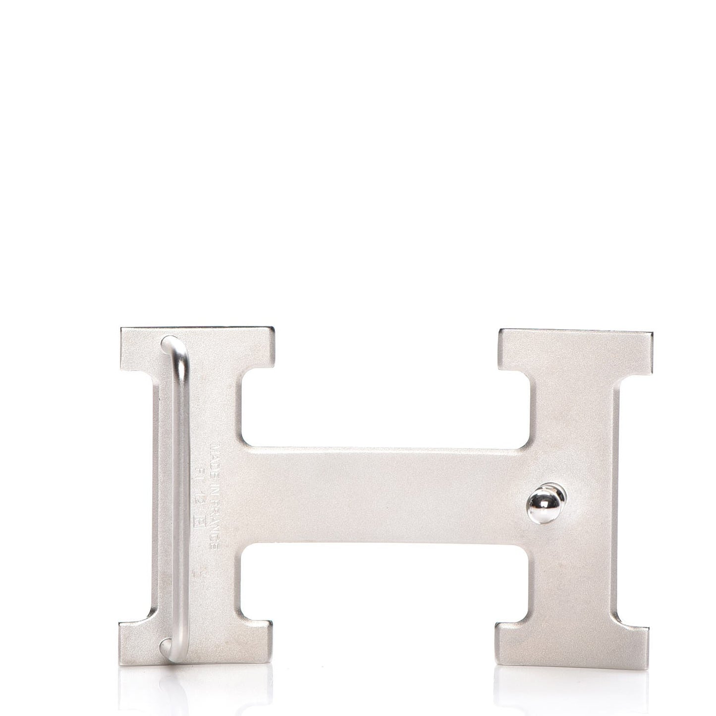 32mm Palladium H Belt Buckle Martelee Silver
