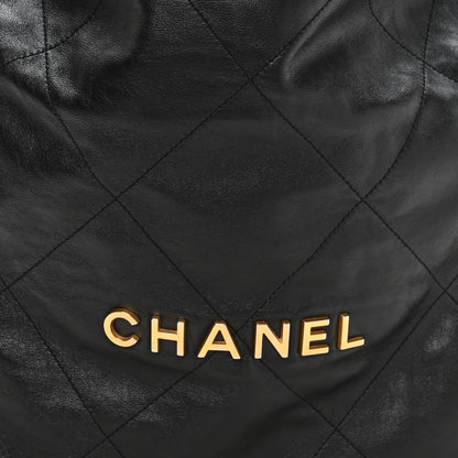 Chanel Shiny Calfskin Quilted Chanel 22 Black 9 of 11