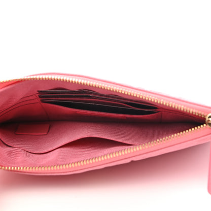 Chanel Caviar Camellia Embossed Cosmetic Pouch Pink 5 of 8