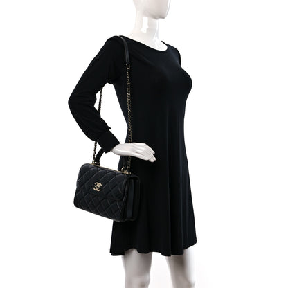 Chanel Lambskin Quilted Small Trendy CC Dual Handle Flap Bag Black 2 of 9