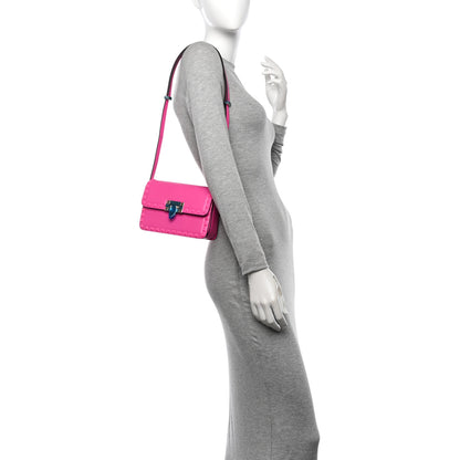 Valentino Garavani Smooth Calfskin Enamel Tonal Small Rockstud23 Shoulder Bag Pink PP 2 of 9