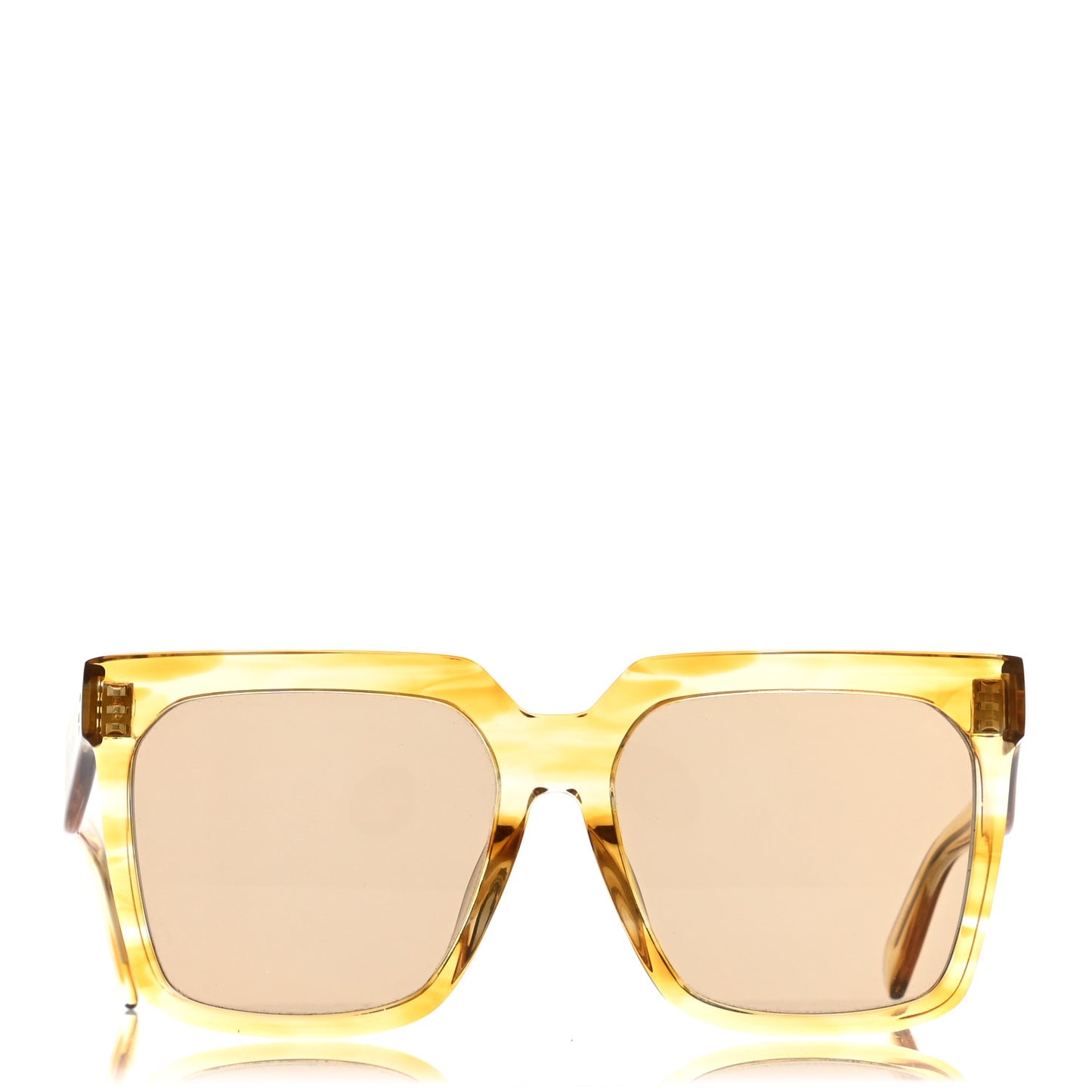 Oversized Square Sunglasses CL40055F Yellow