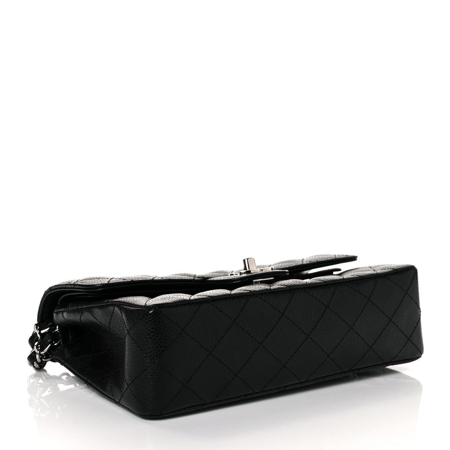 Caviar Quilted Small Double Flap Black