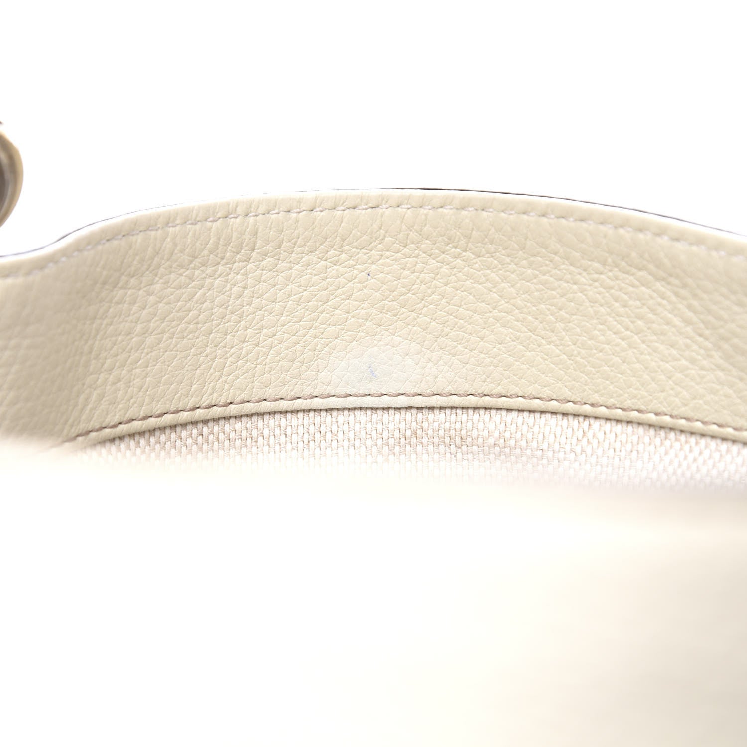 Gucci Pebbled Calfskin Medium Soho Shoulder Bag Off White 9 of 11