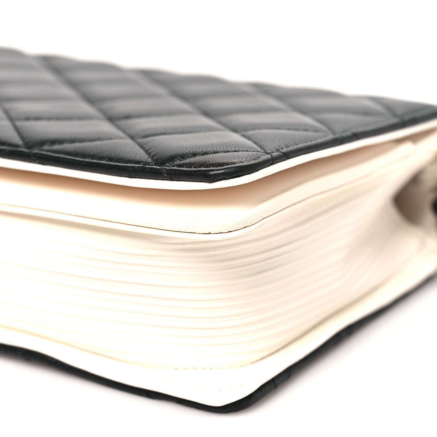 Chanel Lambskin Quilted Book Wallet On Chain WOC Black 11 of 11