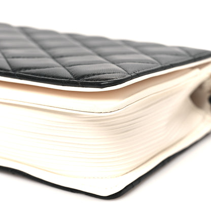 Chanel Lambskin Quilted Book Wallet On Chain WOC Black 11 of 11