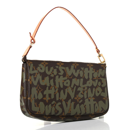 Louis Vuitton Monogram Graffiti Pochette Accessories Kaki 2 of 4