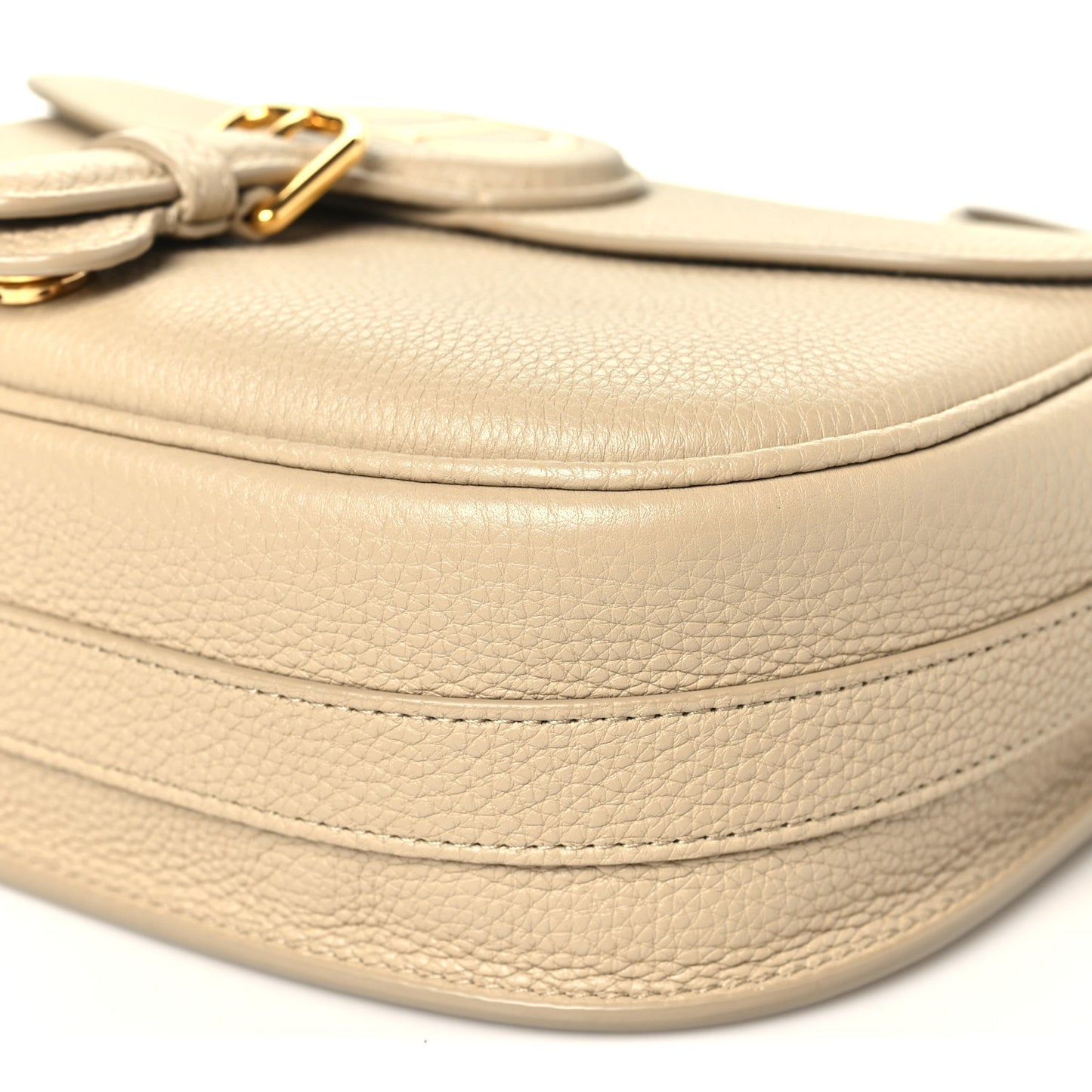 Grained Calfskin Medium Bobby Flap Warm Taupe