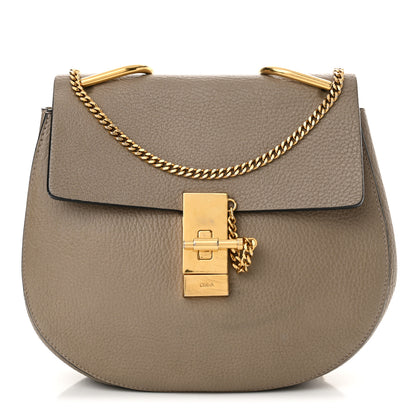 Chloe Grained Lambskin Drew Shoulder Bag Motty Grey 1 of 18