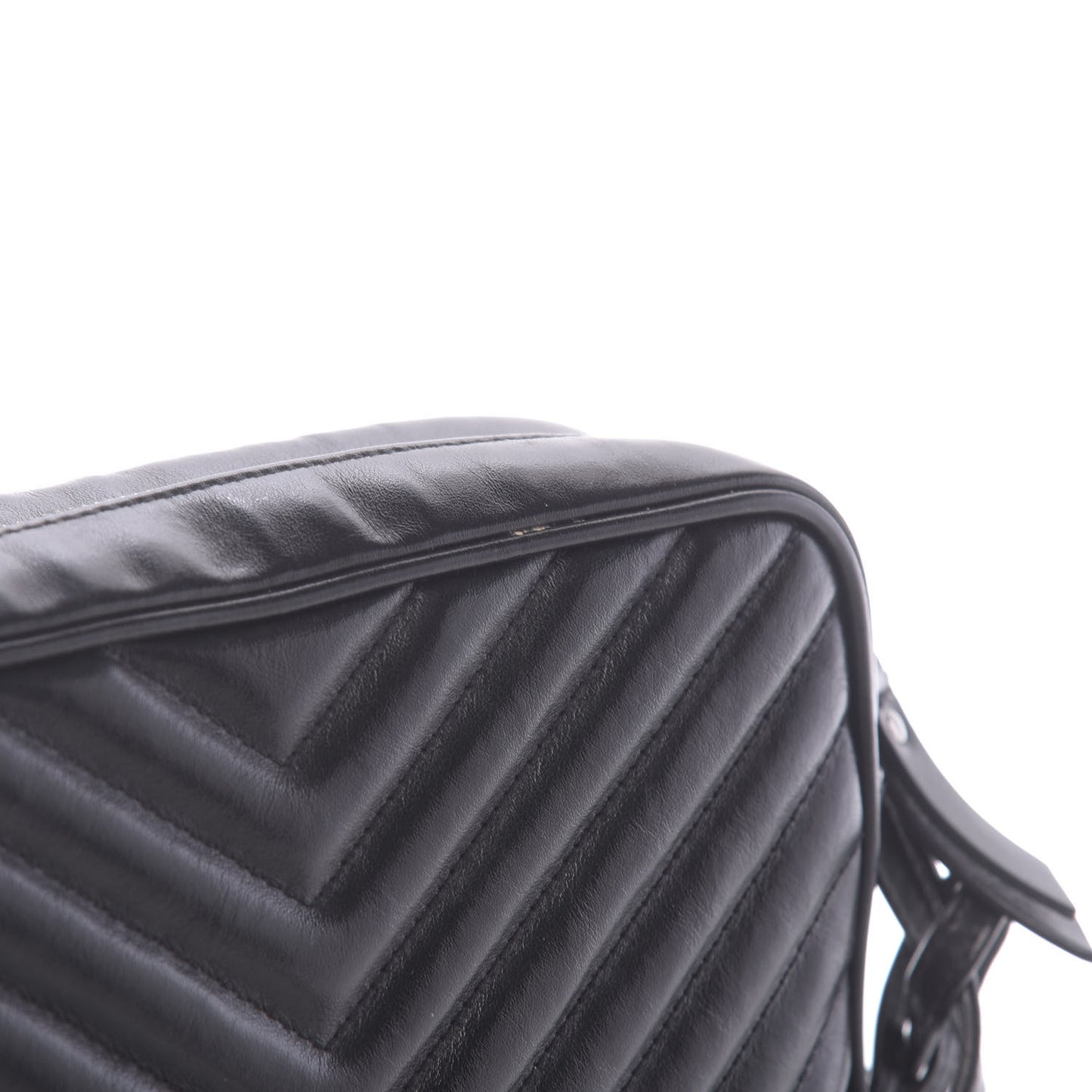 Calfskin Matelasse Monogram Lou Camera Bag Black