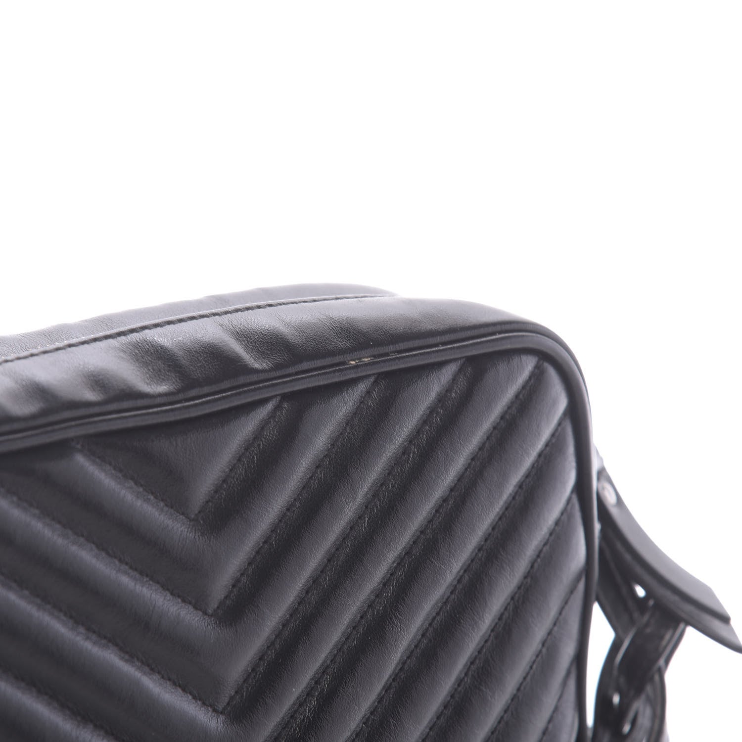 Saint Laurent Calfskin Matelasse Monogram Lou Camera Bag Black 14 of 15