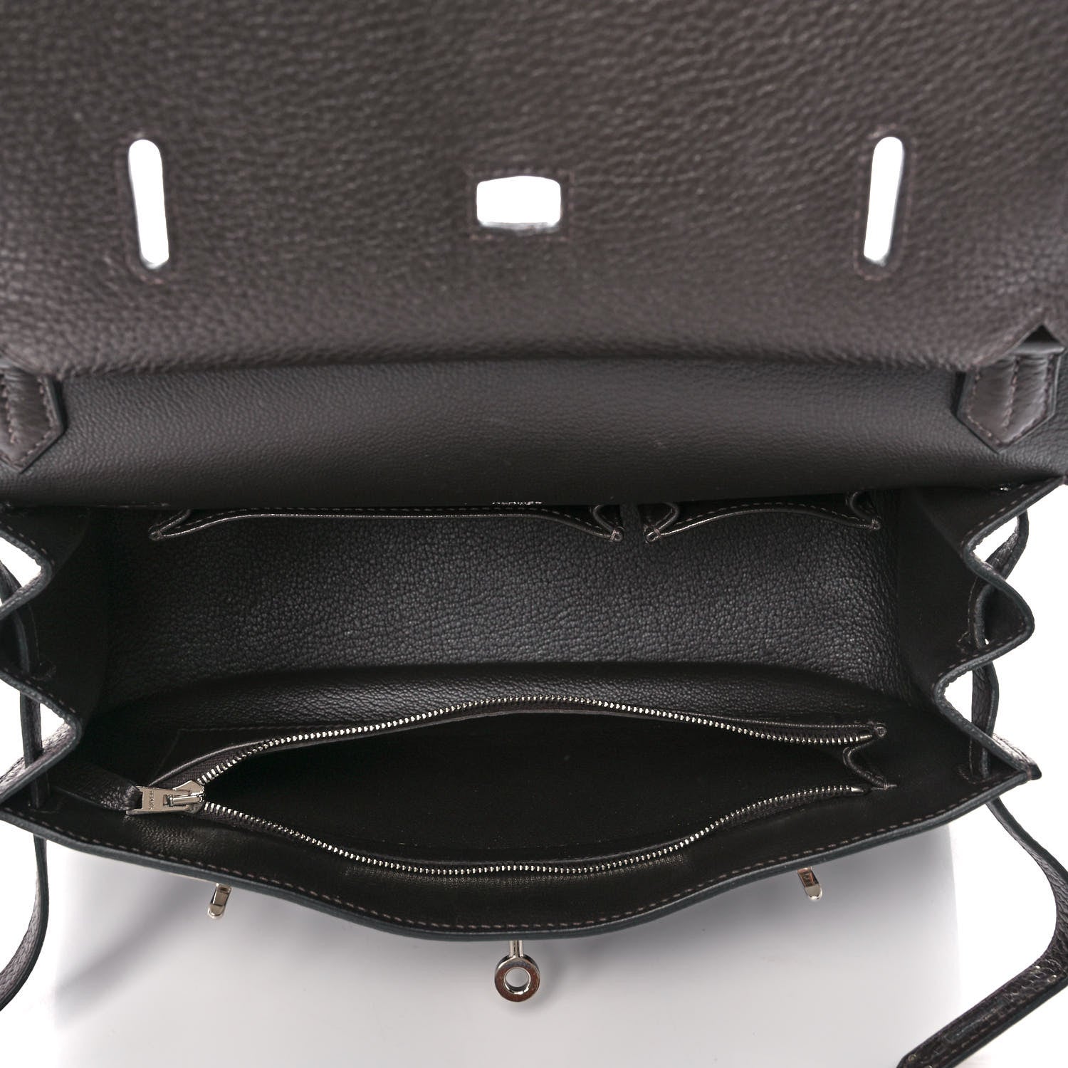 Hermes Taurillon Clemence Jypsiere 28 Chocolate 5 of 12