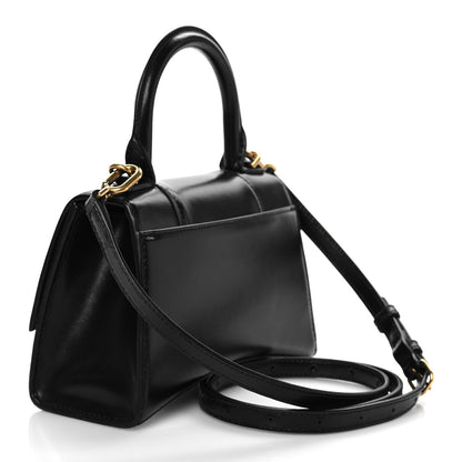 Balenciaga Shiny Box Calfskin Hourglass Top Handle Bag XS Black 3 of 9