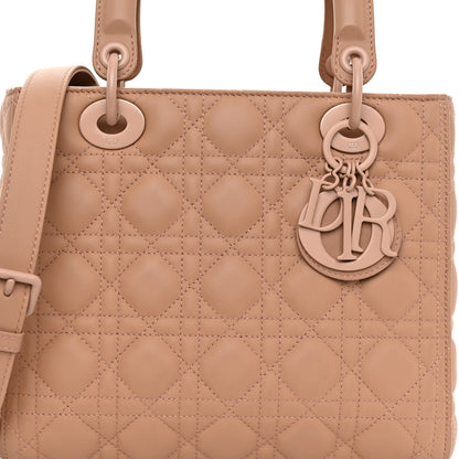 Christian Dior Ultra Matte Calfskin Cannage Medium Lady Dior Beige 7 of 9