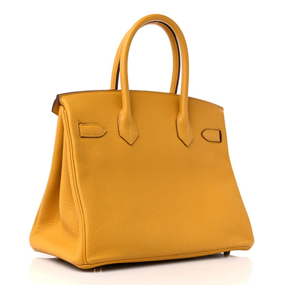 Hermes Togo BIRKIN 30 Jaune Ambre 3 of 9