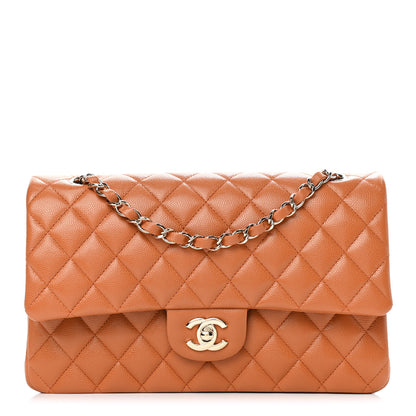 Chanel Caviar Quilted Medium Double Flap Light Brown 1 of 10