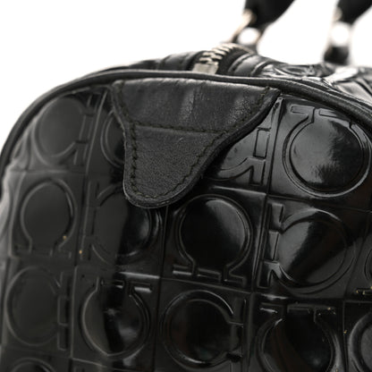Salvatore Ferragamo Patent Gancini Embossed  Black 13 of 15