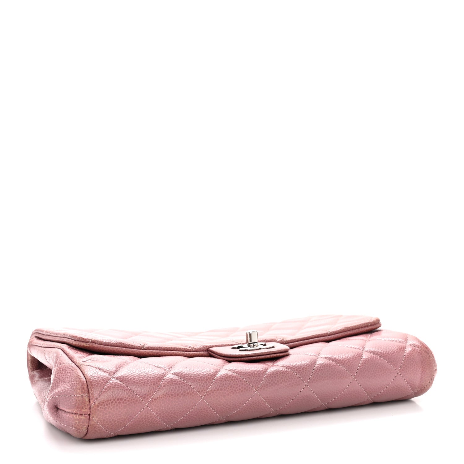 Chanel Caviar Quilted Clutch With Chain Flap Purple 4 of 16