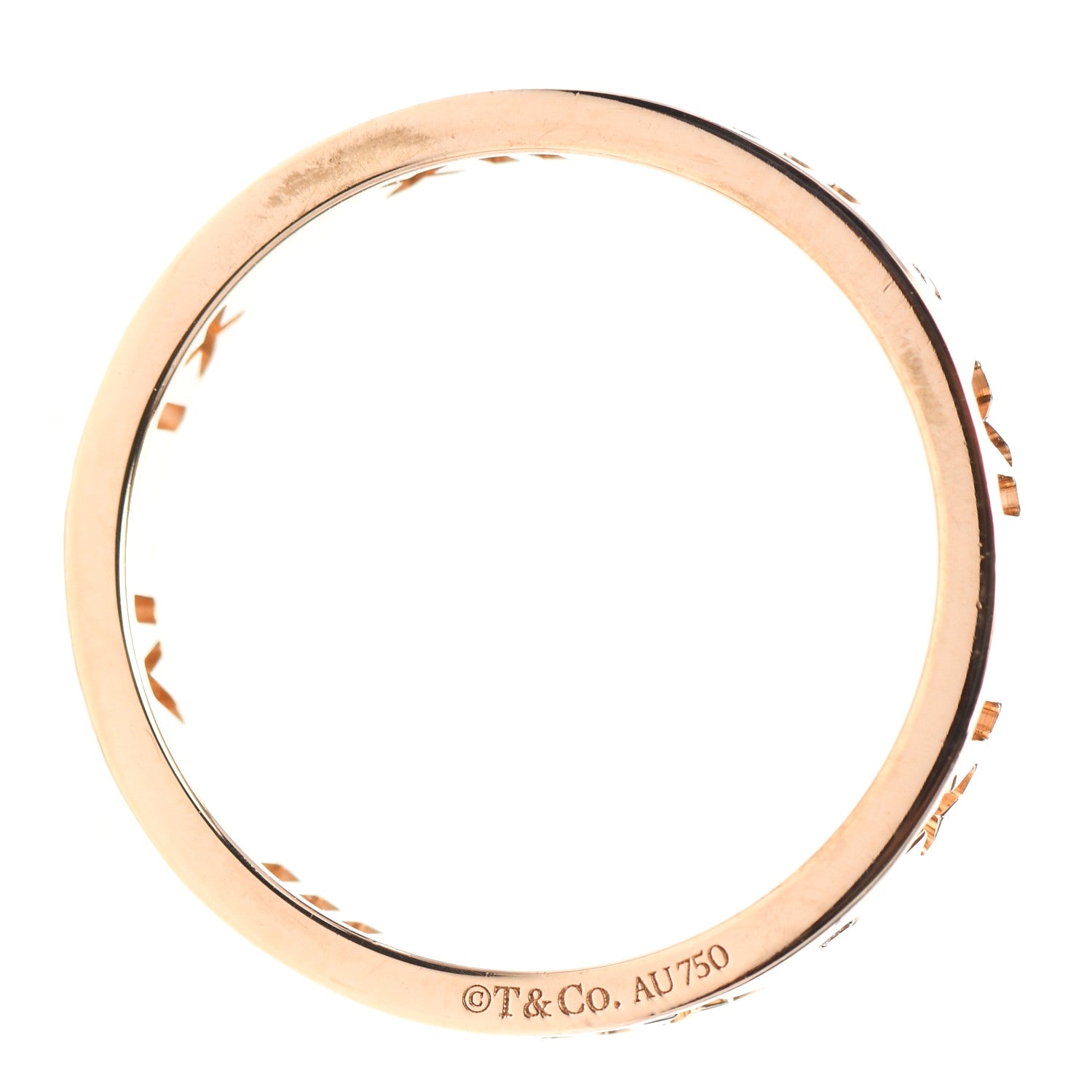 Tiffany 18K Rose Gold Diamond Atlas Pierced Ring 51 5.75 4 of 5