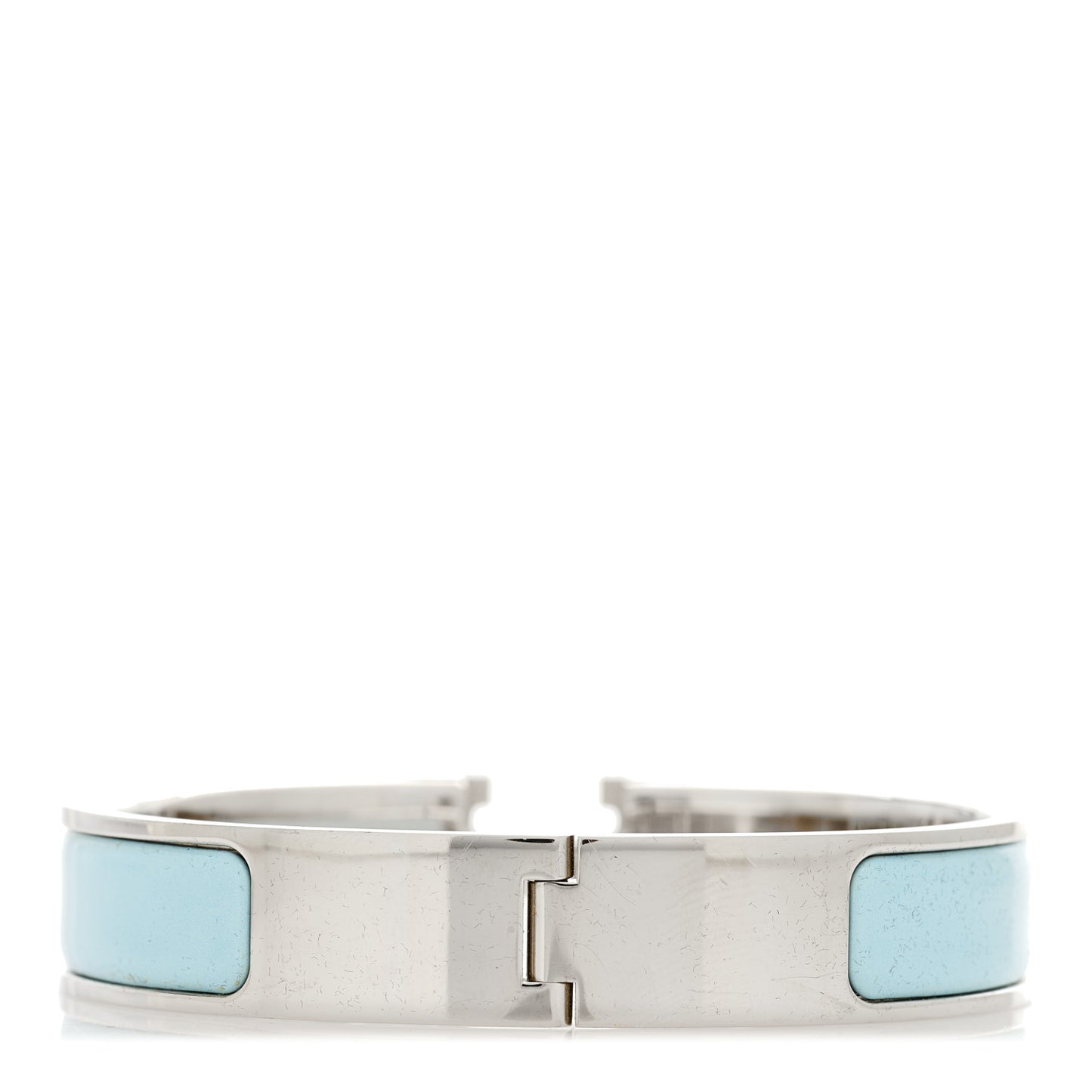 Enamel Narrow Clic Clac H Bracelet GM Bleu Polaire