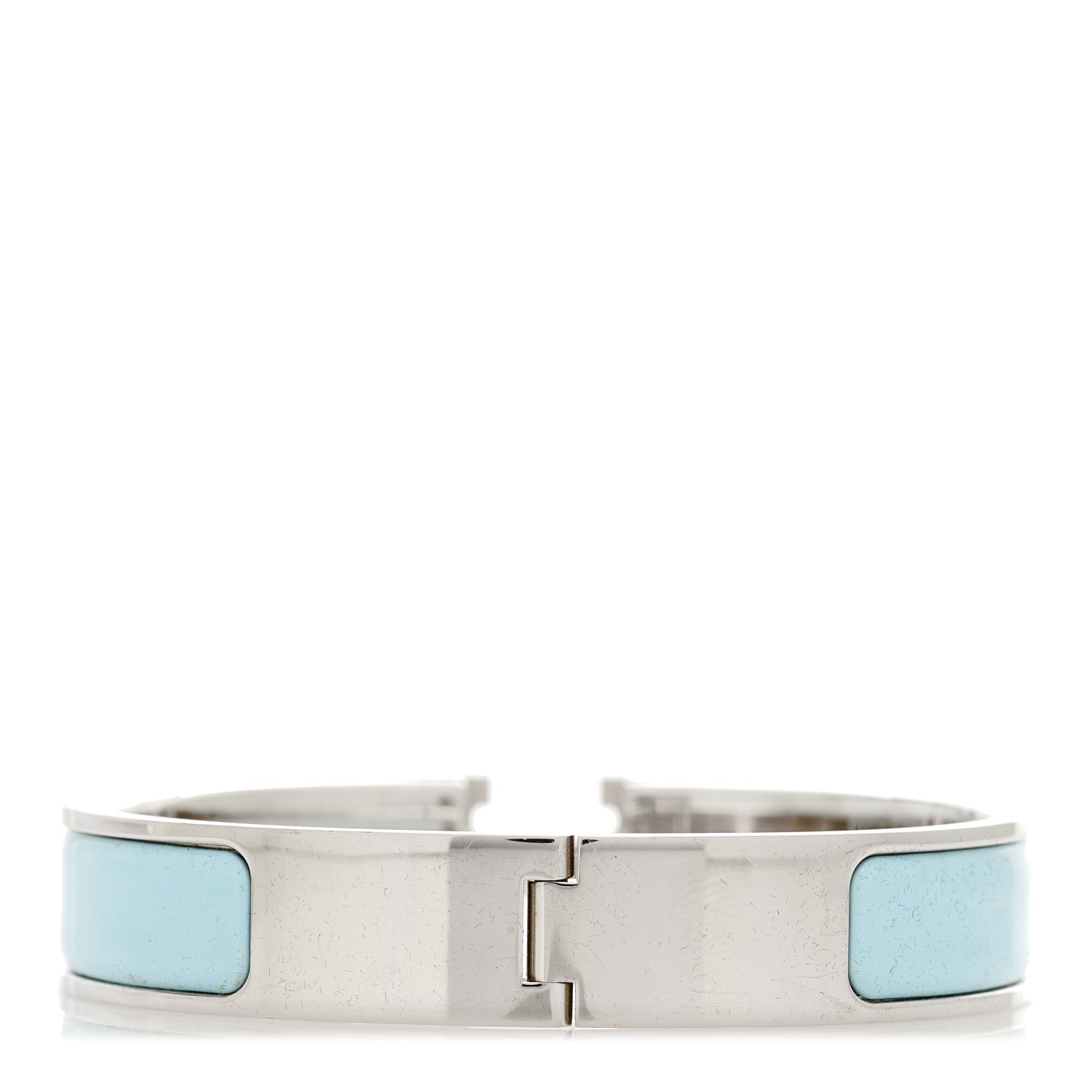 Hermes Enamel Narrow Clic Clac H Bracelet GM Bleu Polaire 3 of 5