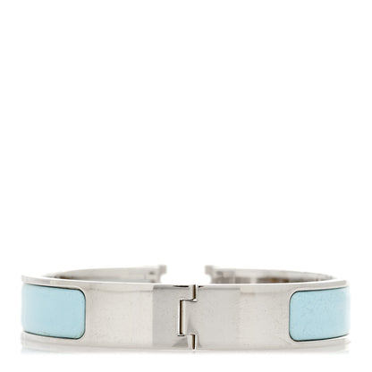 Hermes Enamel Narrow Clic Clac H Bracelet GM Bleu Polaire 3 of 5