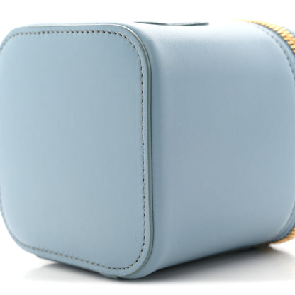 Celine Smooth Calfskin Cuir Triomphe Mini Vanity Case California Blue 10 of 11