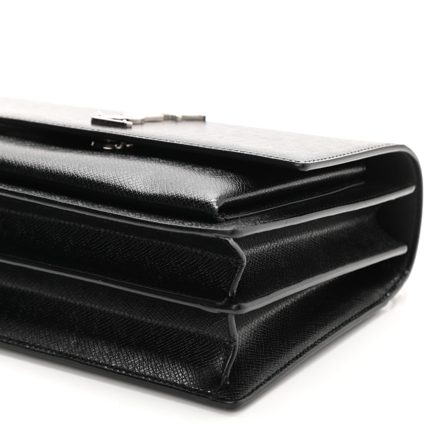 Saint Laurent Coated Bark Calfskin Medium Monogram Sunset Black 8 of 8