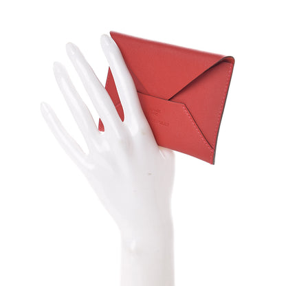Hermes Swift Le Sens De L'Objet Envelope Card Case Vermillion 2 of 8