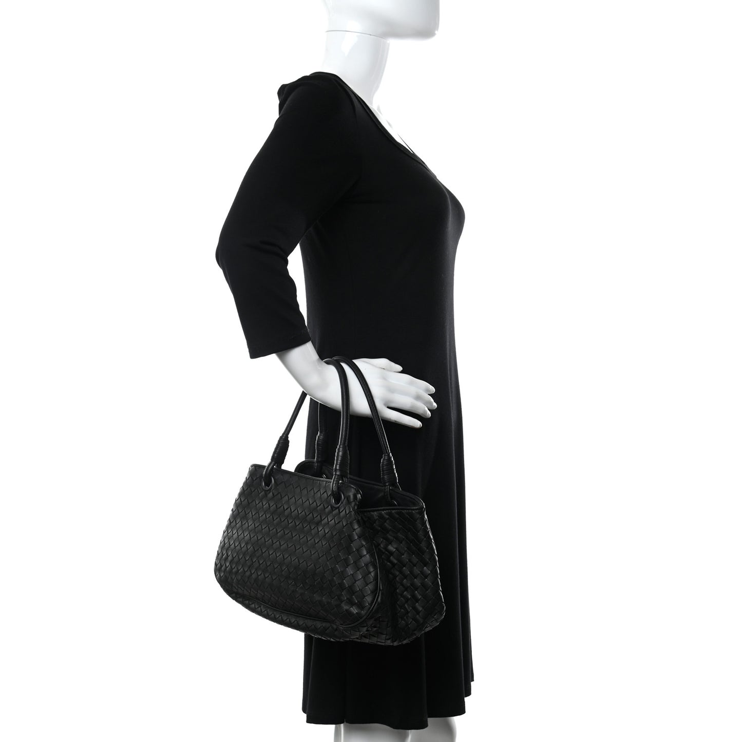 Nappa Intrecciato Woven Tote Black