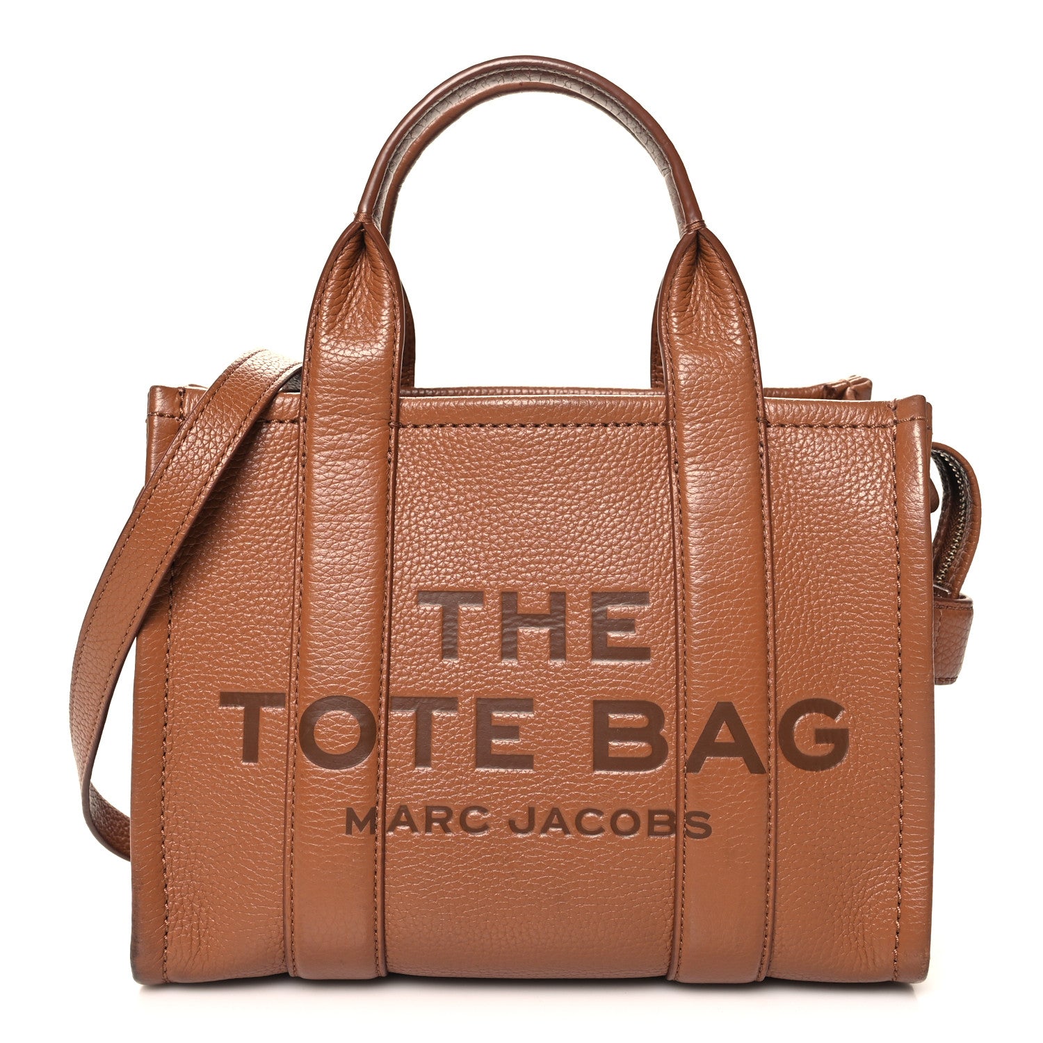 Marc Jacobs Grained Calfskin Small The Tote Bag Argan Oil 1 of 13