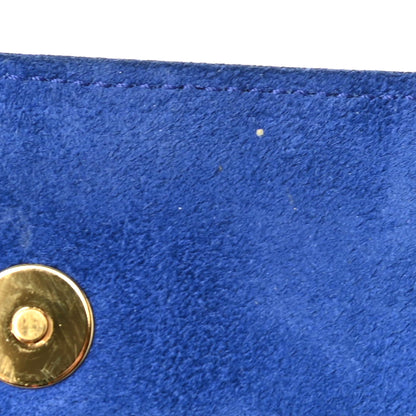 Saint Laurent Patent Calfskin Monogram Large Belle De Jour Clutch Royal Blue 8 of 8