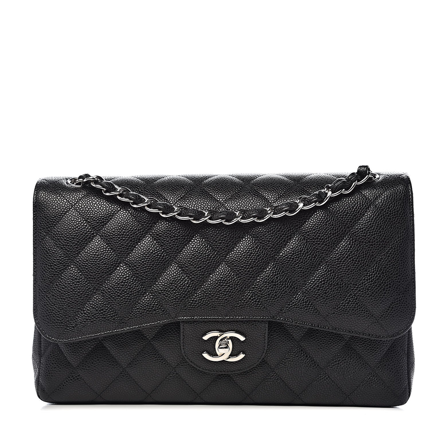 Chanel Caviar Quilted Jumbo Double Flap Black 1 of 16