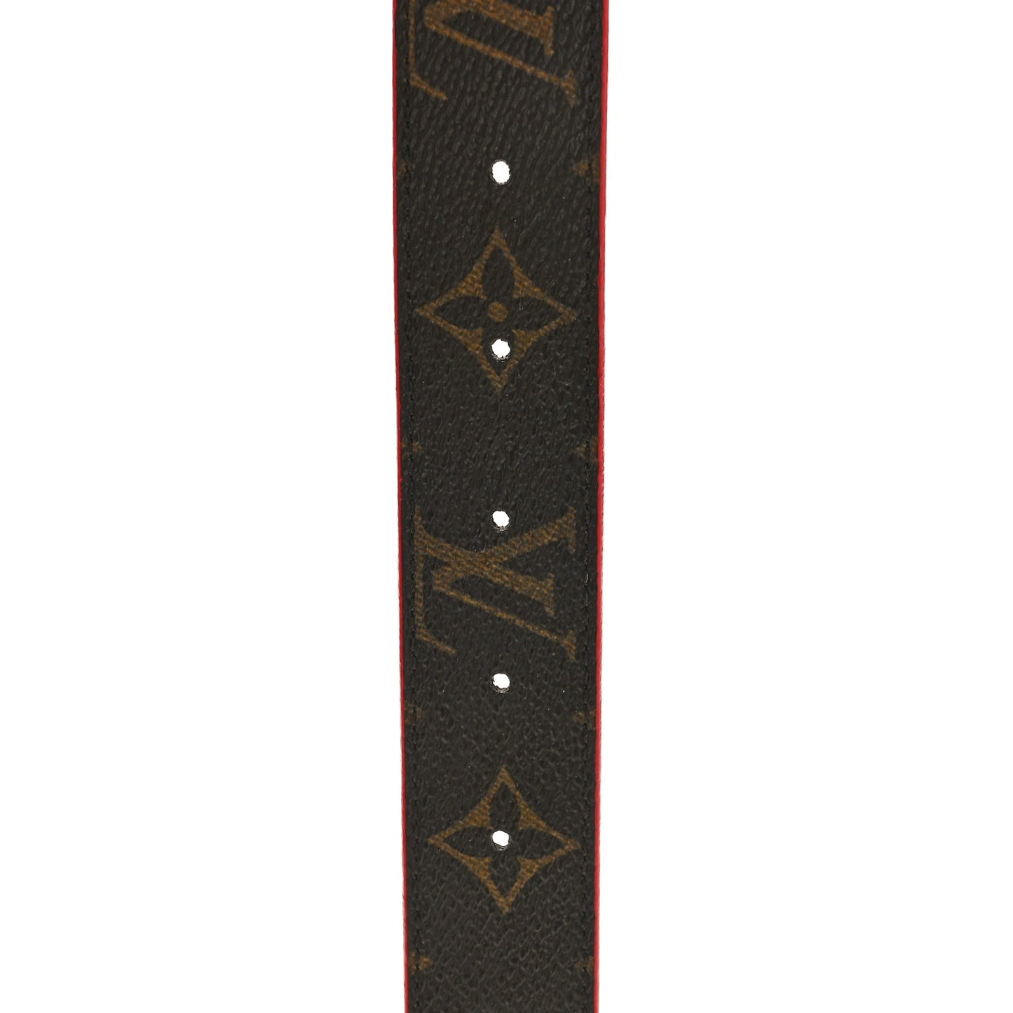 Calfskin Monogram 30mm LV Initiales Reversible Belt 90 36 Coquelicot