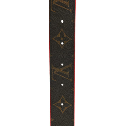 Louis Vuitton Calfskin Monogram 30mm LV Initiales Reversible Belt 90 36 Coquelicot 5 of 9