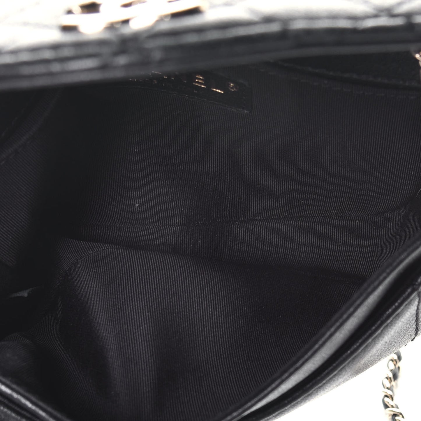 Goatskin Quilted Flap Black