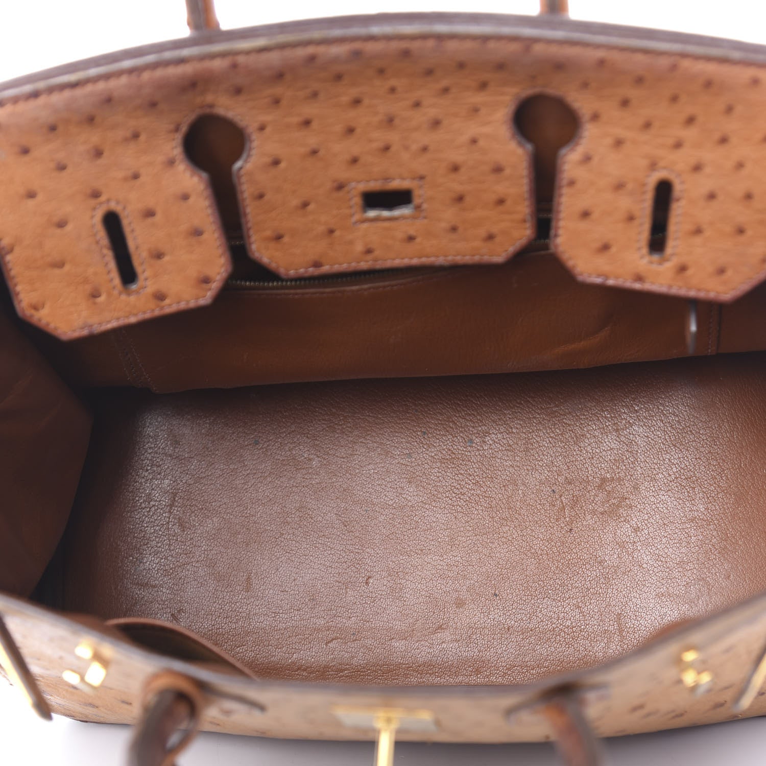 Hermes Ostrich Birkin 30 Gold 6 of 28
